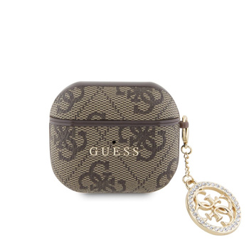 Guess 4G Script PC/PU Charm Case for AirPods Pro 2 Brązowe