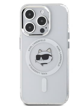Etui Karl Lagerfeld Choupette Head do iPhone 15 Pro Przezroczyste - KLHMP15LHLSCHH