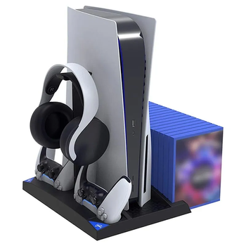 iPega Stacja dokująco-chłodząca na konsolę PlayStation 5 z zasilaniem kontrolerów DualSense