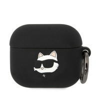 Karl Lagerfeld 3D Logo NFT Choupette Head Silicone Case for AirPods 3 Czarne