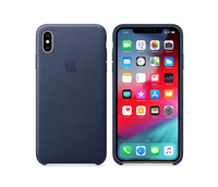 Skórzane etui Apple do iPhone XS Max Niebieski - MRWU2ZE/A