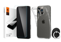 ZESTAW SPIGEN ETUI LIQUID CRYSTAL FLEX + SZKŁO TR SLIM HD + STYLE RING IPHONE 14 Pro Max