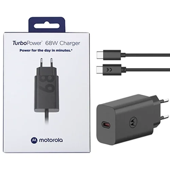 Ładowarka sieciowa z kablem Motorola TurboPower MC-682 68W KABEL USB-C GaN