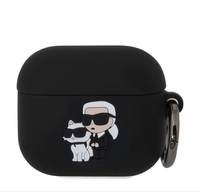 Karl Lagerfeld 3D NFT Karl and Choupette Silicone for AirPods 3 Czarne