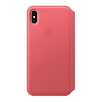 Skórzane etui Apple do iPhone XS Max Zgaszony Róż - MRX62ZM/A