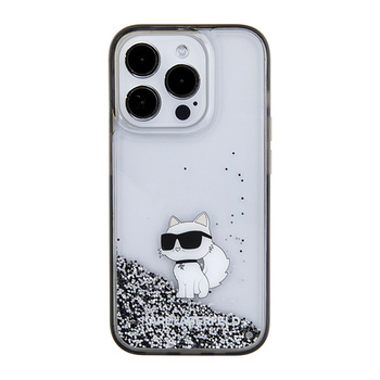 KARL LAGERFELD KLHCP13LLKCNSK IPHONE 13 PRO / 13 6.1" TRANSPARENT HARDCASE LIQUID GLITTER CHOUPETTE