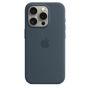 Apple iPhone 15 PRO SILICONE Case with MagSafe - NIEBIESKI 