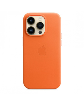 APPLE LEATHER CASE IPHONE 14 PRO POMARAŃCZ