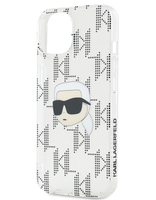Etui Karl Lagerfeld Karl Head do iPhone 15 Przezroczyste - KLHCP15SHKLPKHT